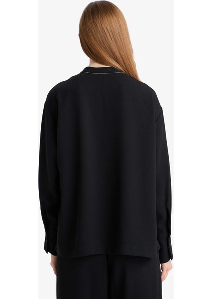 Relax Fit Krep Uzun Kollu Tunik F3067AX25AU