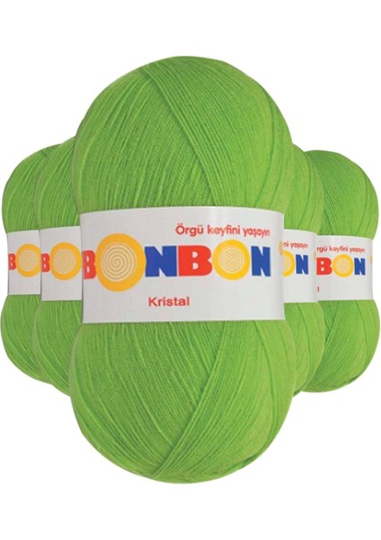 5 Adet Kristal El Örgü Lif Ipi Açık Yeşil 98204