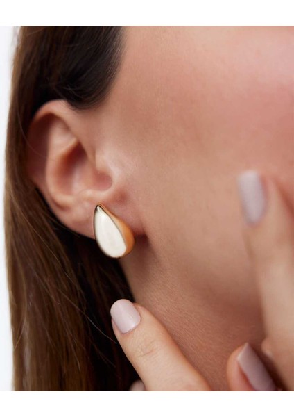 Medium Bottega Altın Damla Küpe modelleri