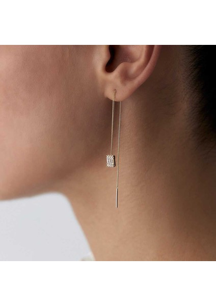 Zincir Sallantılı Baget Küpe