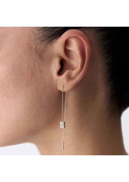 Zincir Sallantılı Baget Küpe modelleri