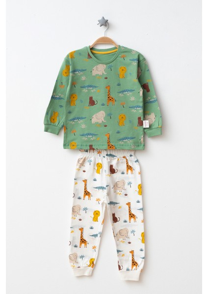 Desenli 2'li Erkek Çocuk Pijama Takımı modelleri