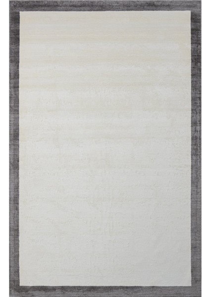 Çerçeveli Krem Viskon Dikdörtgen Modern Desenli Akrilik Hav Vermeyen Leke Tutmayan Kolay Temizlenen Yumuşak Makine Salon Yolluk Mutfak Halı