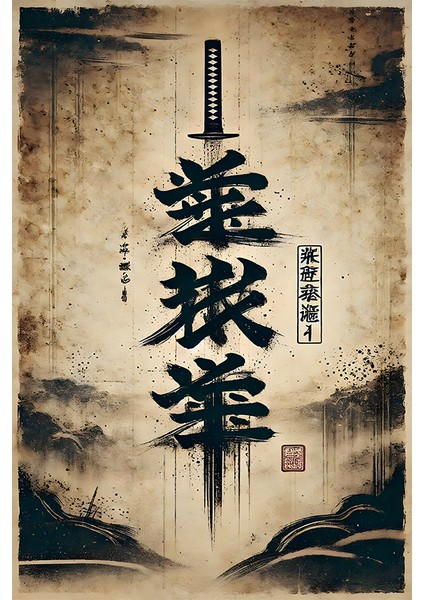 Japon Katana Desenli Kaymaz Taban Makinede Yıkanabilir Gaming Oyuncu Gamer Genç Odası Halısı fırsatları