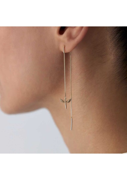 Zincir Sallantılı Mikail Kılıcı Küpe