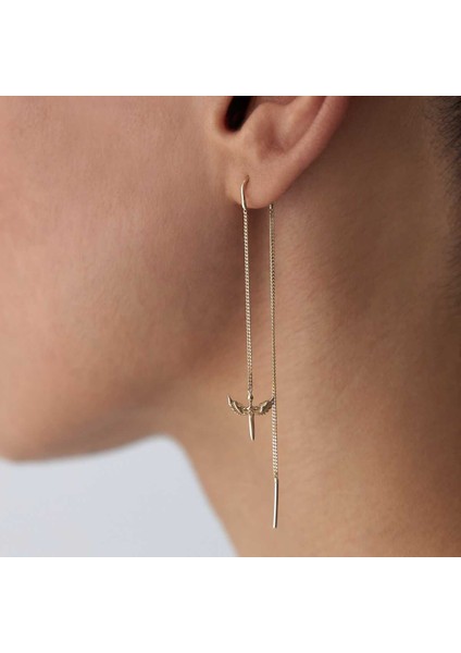 Zincir Sallantılı Mikail Kılıcı Küpe modelleri