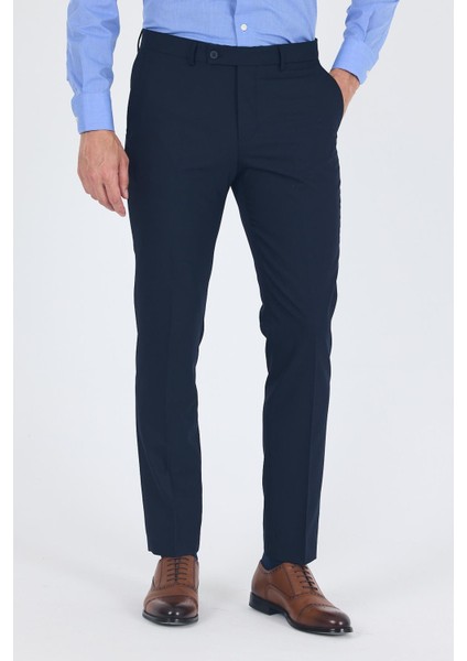 Lacivert Esnek Yandan Cepli Slim Fit Classic Pantolon 1003250013 fiyatları