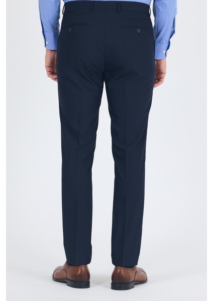 Lacivert Esnek Yandan Cepli Slim Fit Classic Pantolon 1003250013 fırsatları