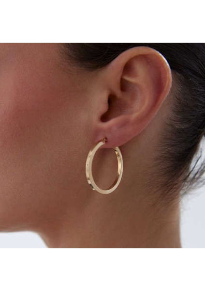 Xlarge 2.50MM Kenarlı Boru Halka Küpe