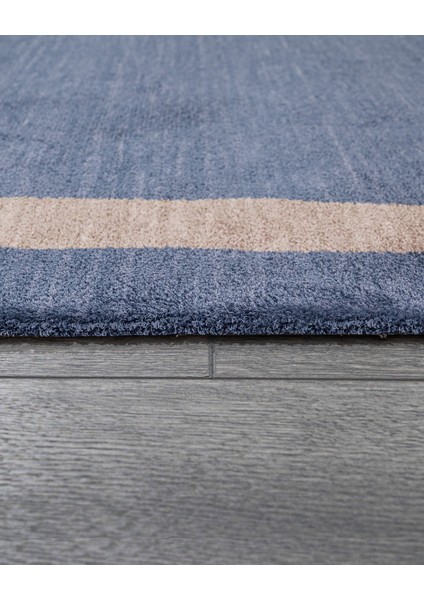 Çerçeveli Lacivert Viskon Dikdörtgen Modern Desenli Akrilik Hav Vermeyen Leke Tutmayan Kolay Temizlenen Yumuşak Makine Salon Yolluk Mutfak Halı modelleri