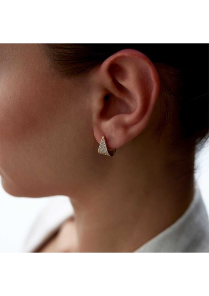 Taşlı Üçgen Küpe modelleri