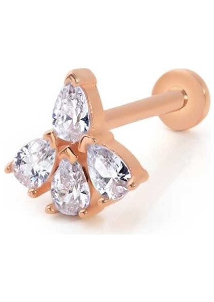 Dörtlü Damla Model Tragus Piercing