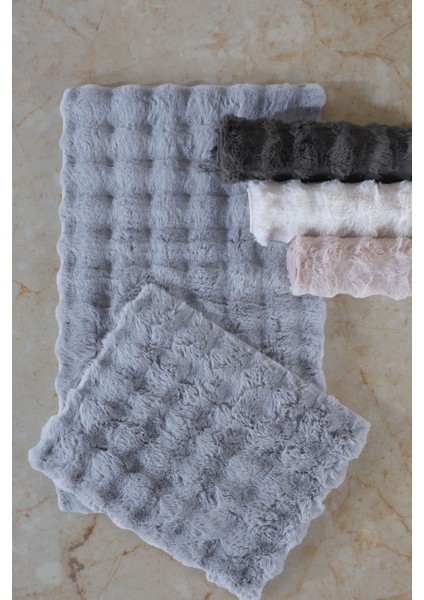 Toffy Paspas Takımı (60X100 Cm) Gri modelleri