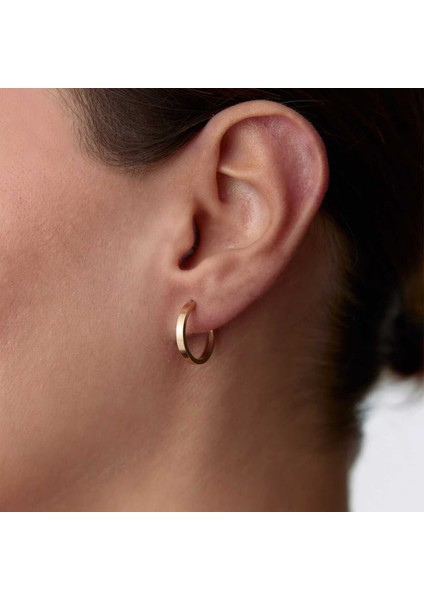 Iç Içe Geçmeli Köşeli Halka Küpe