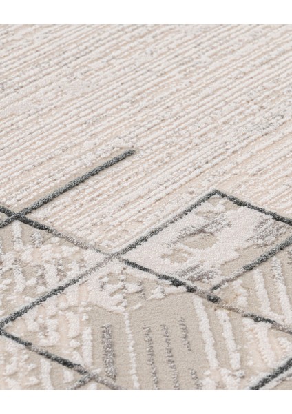 Cattail Geometrik Gri Akrilik Dikdörtgen Modern Desenli Akrilik Hav Vermeyen Leke Tutmayan Kolay Temizlenen Yumuşak Makine Salon Yolluk Mutfak Halı fırsatları