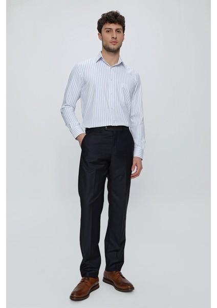 Lacivert Gabardin Yan Cep Açık Paça Basic Comfort Fit Esnek Pantolon 1003255005 fiyatları