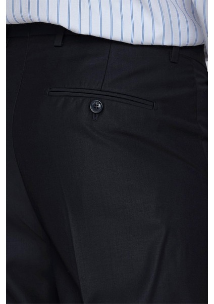 Lacivert Gabardin Yan Cep Açık Paça Basic Comfort Fit Esnek Pantolon 1003255005 fırsatları