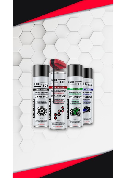 Ct-Set4-A Motosiklet Parlatma Spreyi Zincir Yağlama Fren Balata Kask Temizleme 4lü Bakım Seti Sprey fiyatları