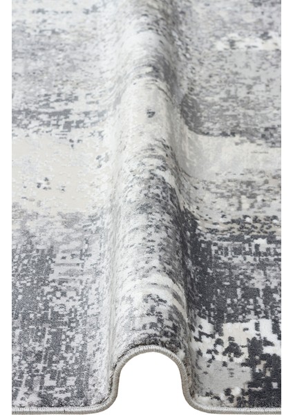 Tanvi Gri Modern Etnik Desenli Akrilik Hav Vermeyen Leke Tutmayan Kolay Temizlenen Yumuşak Makine Salon Yolluk Mutfak Halı modelleri