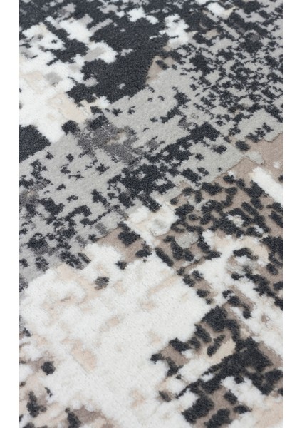 Tanvi Gri Modern Etnik Desenli Akrilik Hav Vermeyen Leke Tutmayan Kolay Temizlenen Yumuşak Makine Salon Yolluk Mutfak Halı fırsatları