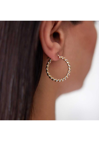 Large Burgu Halka Küpe