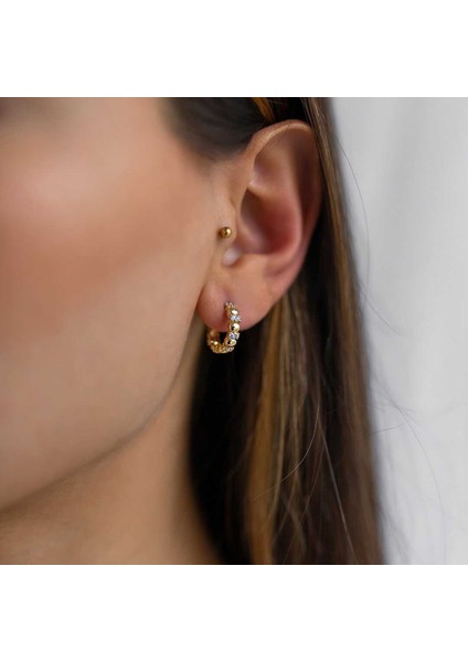 Şerit Taşlı J Küpe