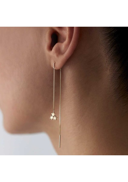 Zincir Sallantılı Üç Yıldız Küpe fiyatları