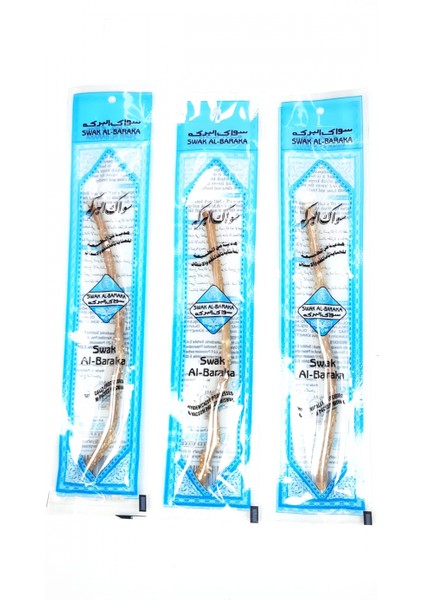 3 Adet Taze Doğal Diş Fırçası Misvak Vakumlu Paket 15 cm Orta Boy