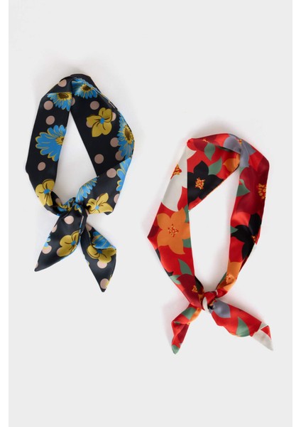 Kadın 2'li Desenli Fular G0495AXNS