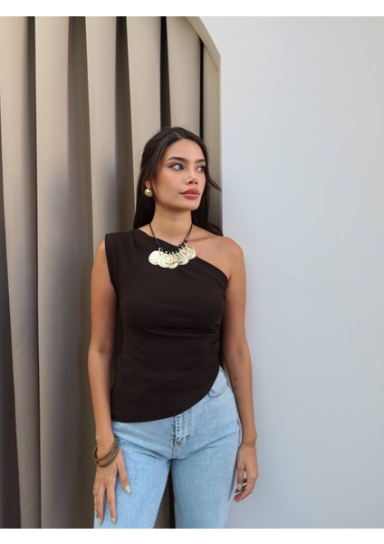 Tek Omuz Asimetrik Bluz