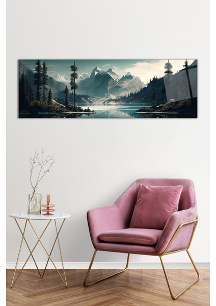 Sakin Bir Orman Manzarası Panoramik Cam Tablo, Darbelere Dayanıklı Kırılmaz Cam, Hediyelik fiyatları