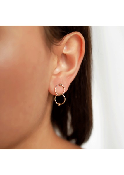 Birleşik Halkalı Vidalı Küpe