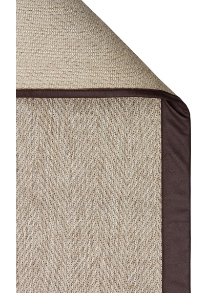 Kahverengi Çerçeveli Etnik Modern Desenli Poliproplen Hav Vermeyen Leke Tutmayan Kolay Temizlenen Yumuşak Makine Salon Yolluk Mutfak Halı fiyatları