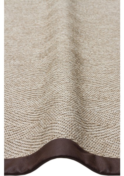 Kahverengi Çerçeveli Etnik Modern Desenli Poliproplen Hav Vermeyen Leke Tutmayan Kolay Temizlenen Yumuşak Makine Salon Yolluk Mutfak Halı modelleri