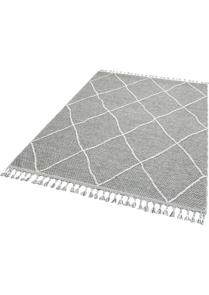 Simi Valley Gri Geometrik Etnik Modern Desenli Poliproplen Hav Vermeyen Leke Tutmayan Kolay Temizlenen Yumuşak Makine Salon Yolluk Mutfak Halı modelleri