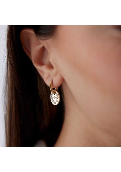 Yıldız Seli Plaka Küpe