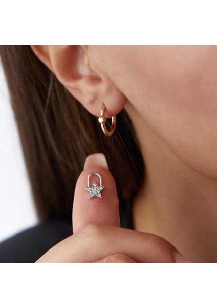 Taşlı Yıldız Sallantılı Küpe fiyatları