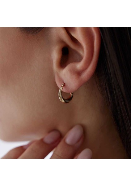 Yarı Kalemli Halka Küpe