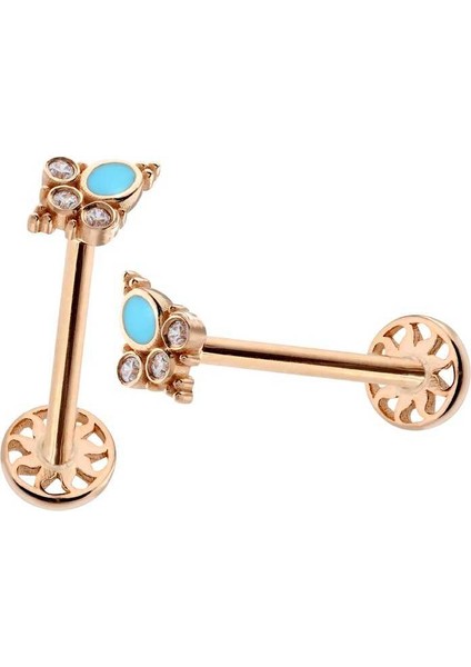 Vintage Mavi Mine Model Tragus Piercing fiyatları