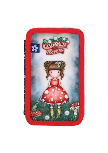 Gorjuss Little Mushroom Üç Katlı Dolu Kalem Kutusu 607GJ35