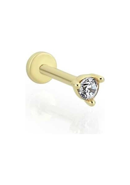 Mini Üç Tırnaklı Tektaş Tragus Piercing