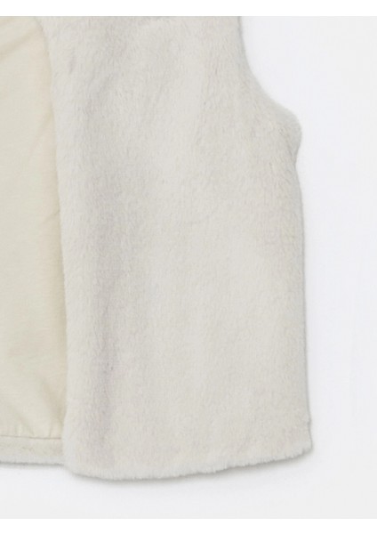 Lcw Kids Bej Bisiklet Yaka Suni Kürklü Kız Çocuk Yelek modelleri