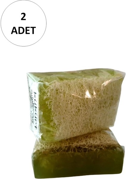 2 Adet Doğal Kabak Lifli Kükürt Sabunu