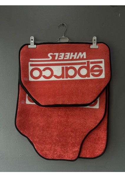 Universal Sparco Kırmızı Dekor Paspas Kaydırmaz Taban Yıkanablir