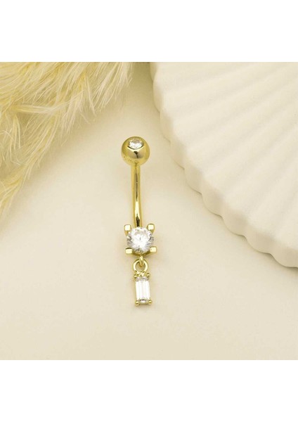 Taşlı Baget Taş Sallantılı Göbek Piercing
