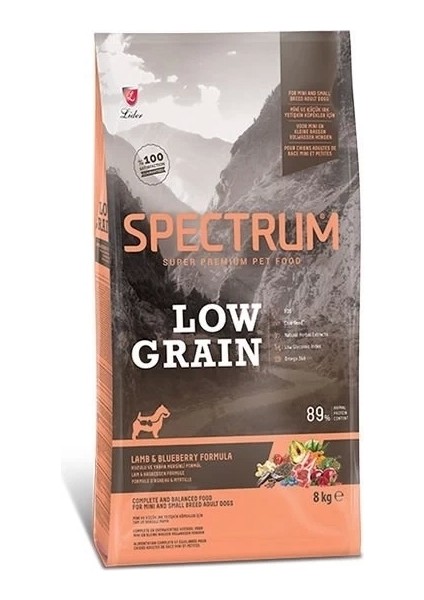 Spectrum Düşük Tahıllı Kuzulu ve Yaban Mersinli Küçük Irk Yetişkin Köpek Maması 8 kg