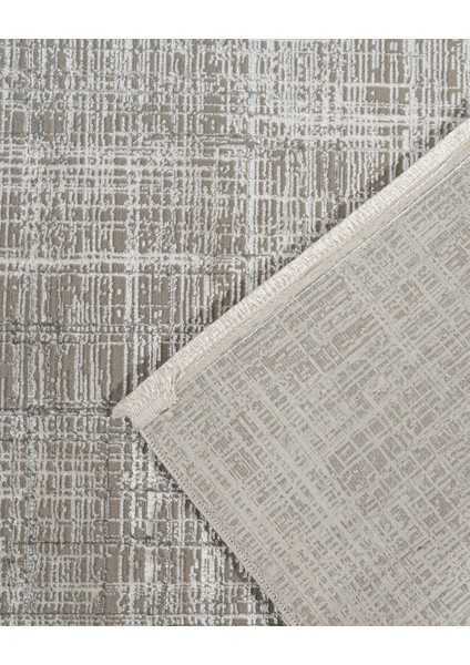 Meadow-Saffron Modern Gri Mikrofiber Dikdörtgen Modern Desenli Akrilik Hav Vermeyen Leke Tutmayan Kolay Temizlenen Yumuşak Makine Salon Yolluk Mutfak Halı