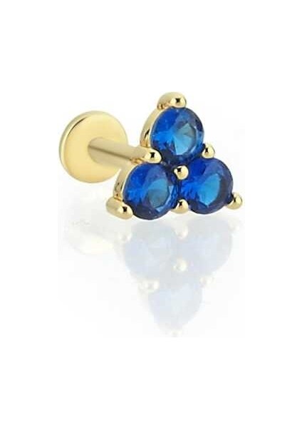 Üçlü Top Model Lacivert Tragus Piercing