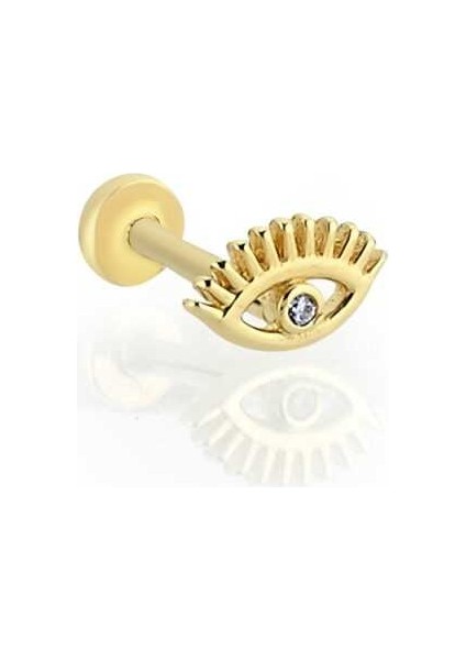 Taş Detay Göz Tragus Piercing