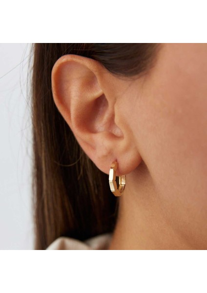 Sekizgen Chocolate Küpe